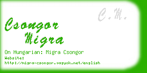 csongor migra business card